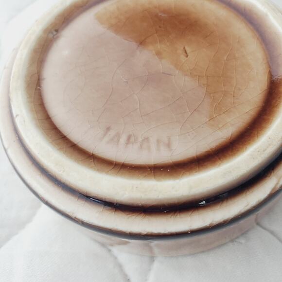 Vintage Ceramic Stackable Ashtrays Adult's MCM Small Brown/Orange Collectible X2 - Picture 6 of 9